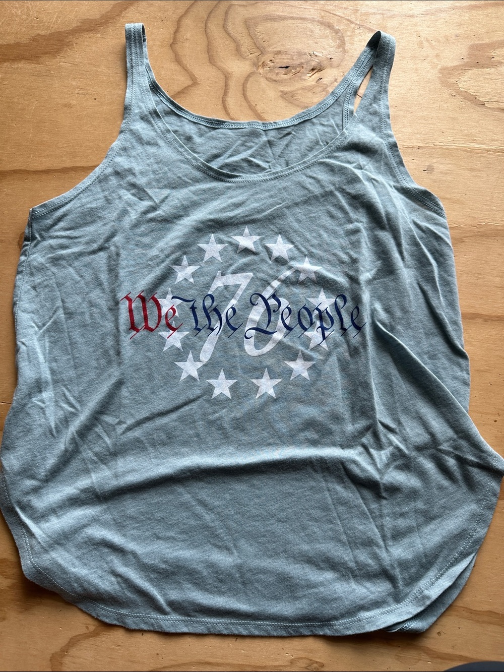 Grunt Style Light Blue 'We the People' Graphic Tank NEW